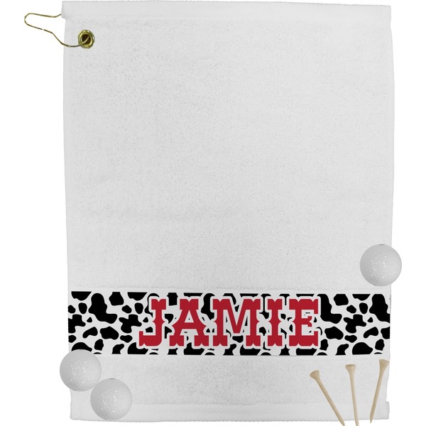 Custom Cowprint Cowgirl Golf Bag Towel (Personalized)