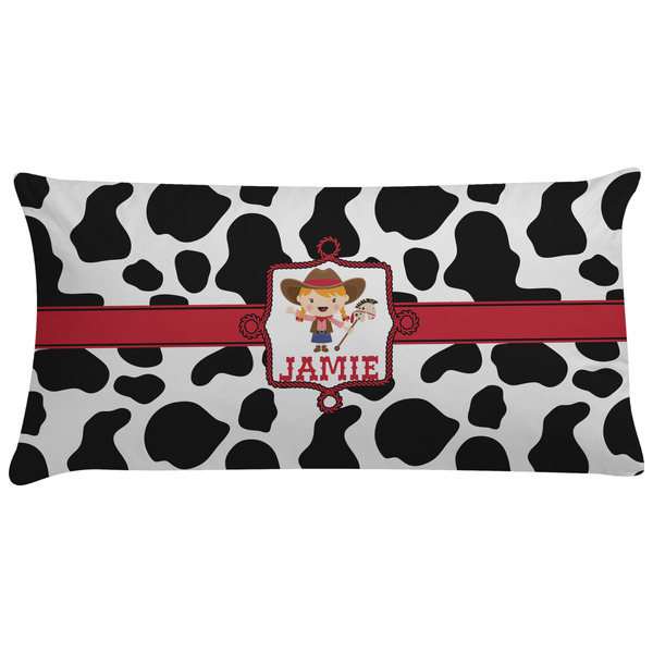 Custom Cowprint Cowgirl Pillow Case - King (Personalized)