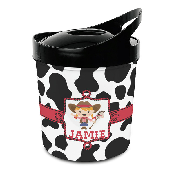 Custom Cowprint Cowgirl Plastic Ice Bucket (Personalized)