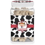 Cowprint Cowgirl Dog Treat Jar (Personalized)