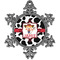 Cowprint Cowgirl Vintage Snowflake Ornament (Personalized)