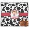 Cowprint Cowgirl Picnic Blanket - Flat - With Basket