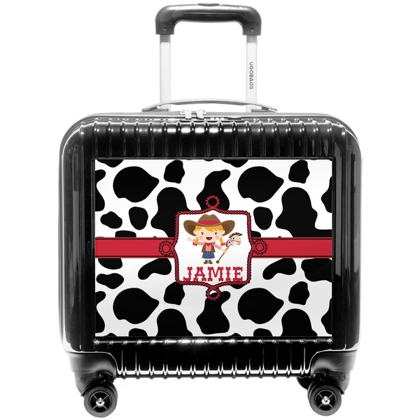 Custom Cowprint Cowgirl Pilot / Flight Suitcase (Personalized)