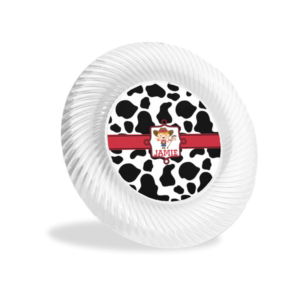Custom Cowprint Cowgirl Plastic Party Appetizer & Dessert Plates - 6" (Personalized)