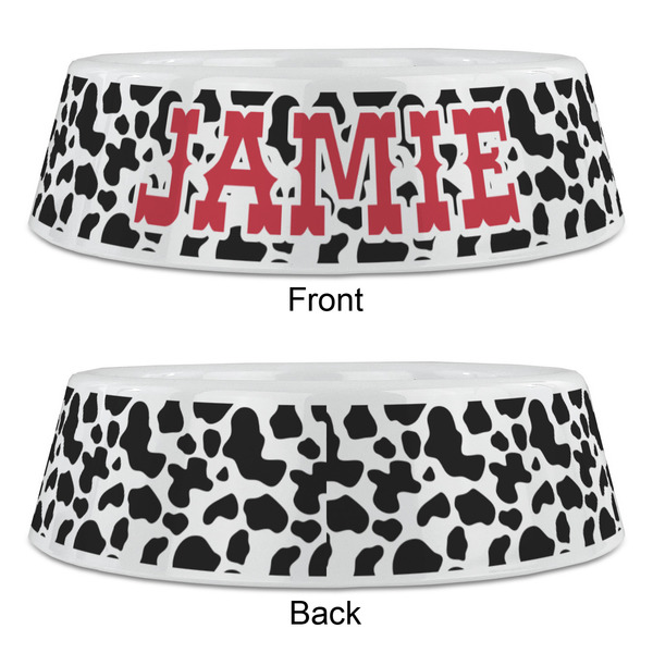 Cowprint Cowgirl Plastic Pet Bowls - Large - APPROVAL