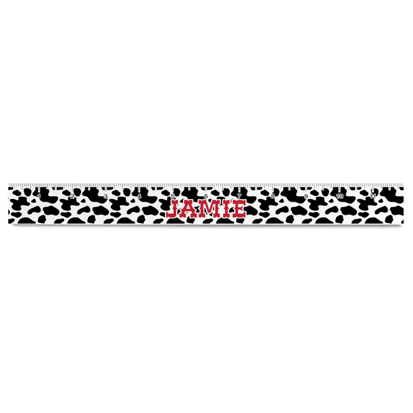 Cowprint Cowgirl Plastic Ruler - 12" - FRONT