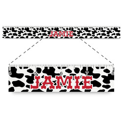 Cowprint Cowgirl Plastic Ruler - 12" (Personalized)