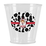 Cowprint Cowgirl Plastic Shot Glass (Personalized)