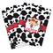Cowprint Cowgirl Playing Cards - Hand Back View