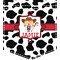 Cowprint Cowgirl Iron On Faux Pocket (Personalized)