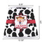 Cowprint Cowgirl Poly Film Empire Lampshade - Dimensions