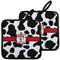 Cowprint Cowgirl Pot Holders - Set of 2 w/ Name or Text