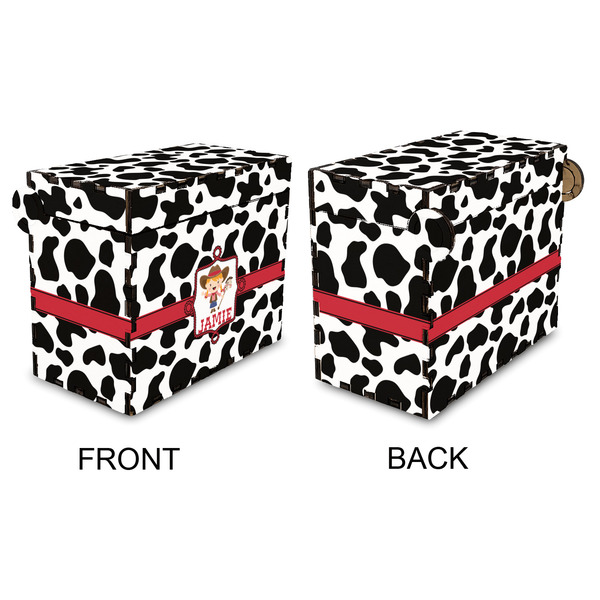 Cowprint Cowgirl Recipe Box - Full Color - Approval