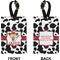 Cowprint Cowgirl Rectangle Luggage Tag (Front + Back)