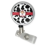 Cowprint Cowgirl Retractable Badge Reel (Personalized)