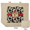 Cowprint Cowgirl Reusable Cotton Grocery Bag - Front & Back View