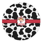 Cowprint Cowgirl 5' Round Indoor Area Rug (Personalized)