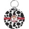 Cowprint Cowgirl Round Keychain (Personalized)