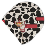 Cowprint Cowgirl Round Linen Placemat - Double Sided - Set of 4 (Personalized)