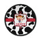 Cowprint Cowgirl Round Patch