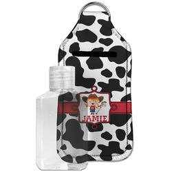 Cowprint Cowgirl Hand Sanitizer & Keychain Holder - Large (Personalized)