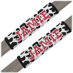 Cowprint Cowgirl Seat Belt Covers (Set of 2) (Personalized)