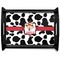 Cowprint Cowgirl Black Wooden Tray - Large (Personalized)