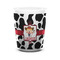 Cowprint Cowgirl Ceramic Shot Glass - 1.5 oz - White - Set of 4 (Personalized)