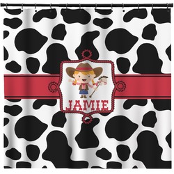 Cowprint Cowgirl Shower Curtain - Custom Size (Personalized)