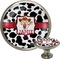 Cowprint Cowgirl Silver Custom Cabinet Knob (Front and Side)