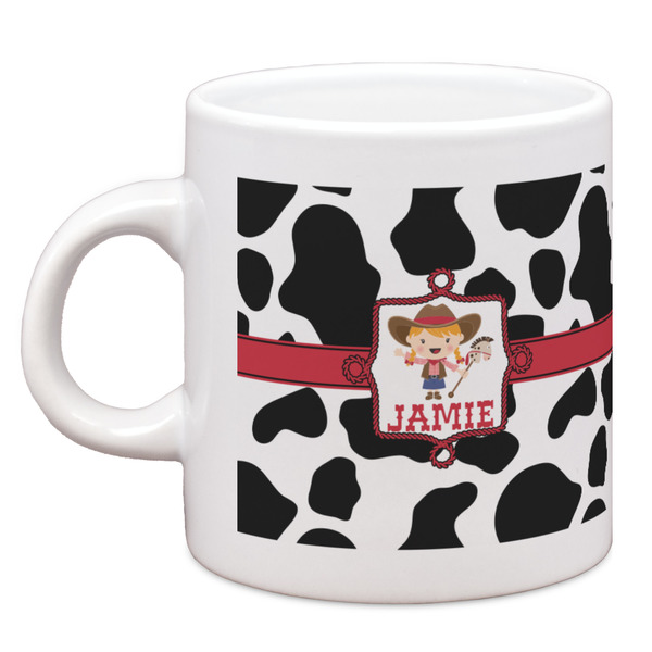Custom Cowprint Cowgirl Espresso Cup (Personalized)
