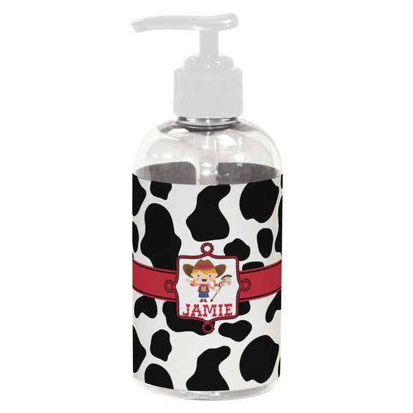 Cowprint Cowgirl Small Liquid Dispenser (8 oz) - White