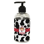 Cowprint Cowgirl Plastic Soap / Lotion Dispenser (8 oz - Small - Black) (Personalized)