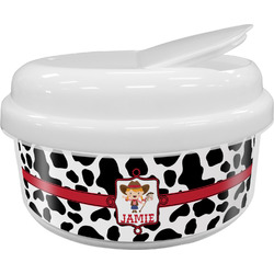 Cowprint Cowgirl Snack Container (Personalized)