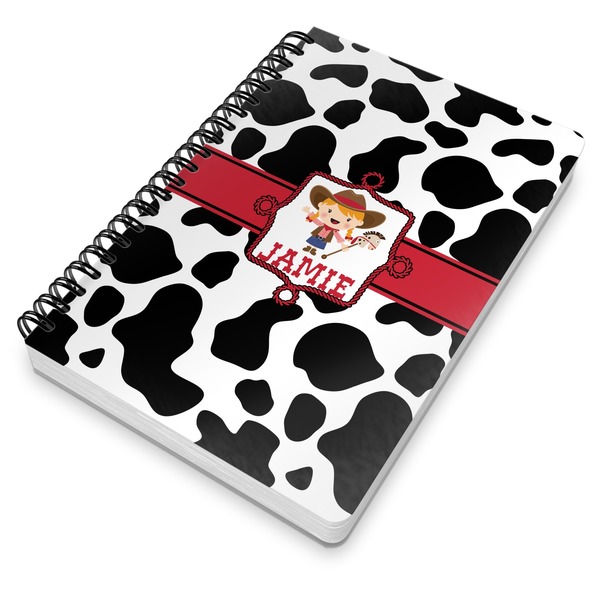 Cowprint Cowgirl Spiral Journal 7 x 10 - Main