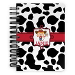 Cowprint Cowgirl Spiral Notebook - 5x7 w/ Name or Text