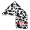 Cowprint Cowgirl Sports Towel Folded - Both Sides Showing