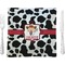 Cowprint Cowgirl 9.5" Glass Square Lunch / Dinner Plate- Single or Set of 4 (Personalized)