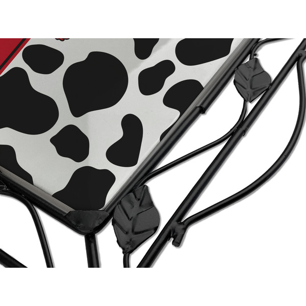 Cowprint Cowgirl Square Trivet - Detail