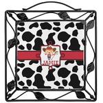 Cowprint Cowgirl Square Trivet (Personalized)