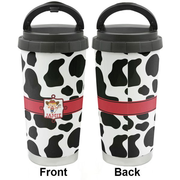 Cowprint Cowgirl Stainless Steel Travel Cup - Apvl