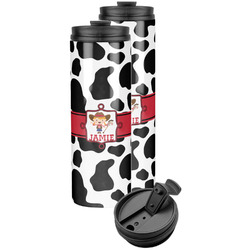 Cowprint Cowgirl Stainless Steel Skinny Tumbler (Personalized)