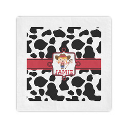 Cowprint Cowgirl Standard Cocktail Napkins (Personalized)