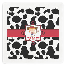 Cowprint Cowgirl Paper Dinner Napkins (Personalized)