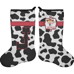 Cowprint Cowgirl Holiday Stocking - Double-Sided - Neoprene (Personalized)