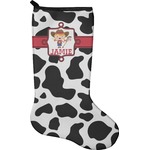 Cowprint Cowgirl Holiday Stocking - Neoprene (Personalized)