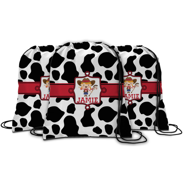 Cowprint Cowgirl String Backpack - MAIN