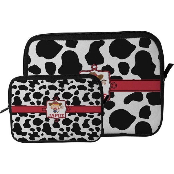 Cowprint Cowgirl Tablet Sleeve (Size Comparison)