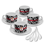 Cowprint Cowgirl Tea Cup - Set of 4 (Personalized)