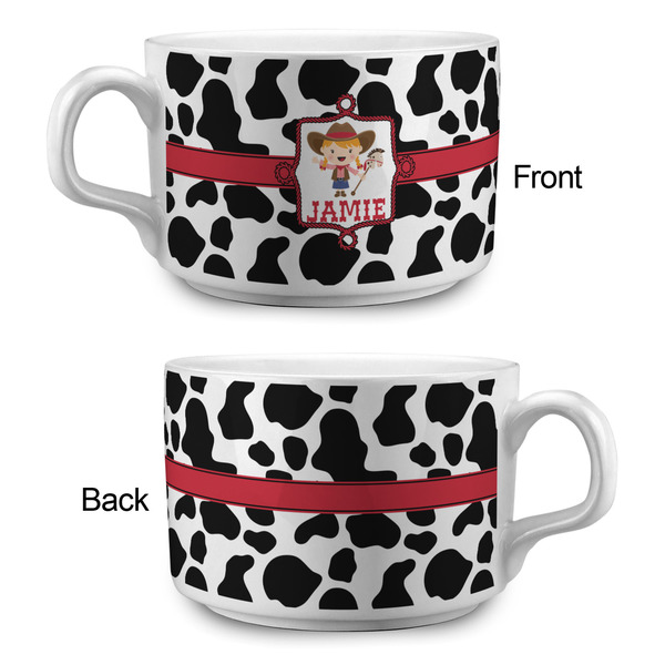 Cowprint Cowgirl Tea Cup - Single Apvl
